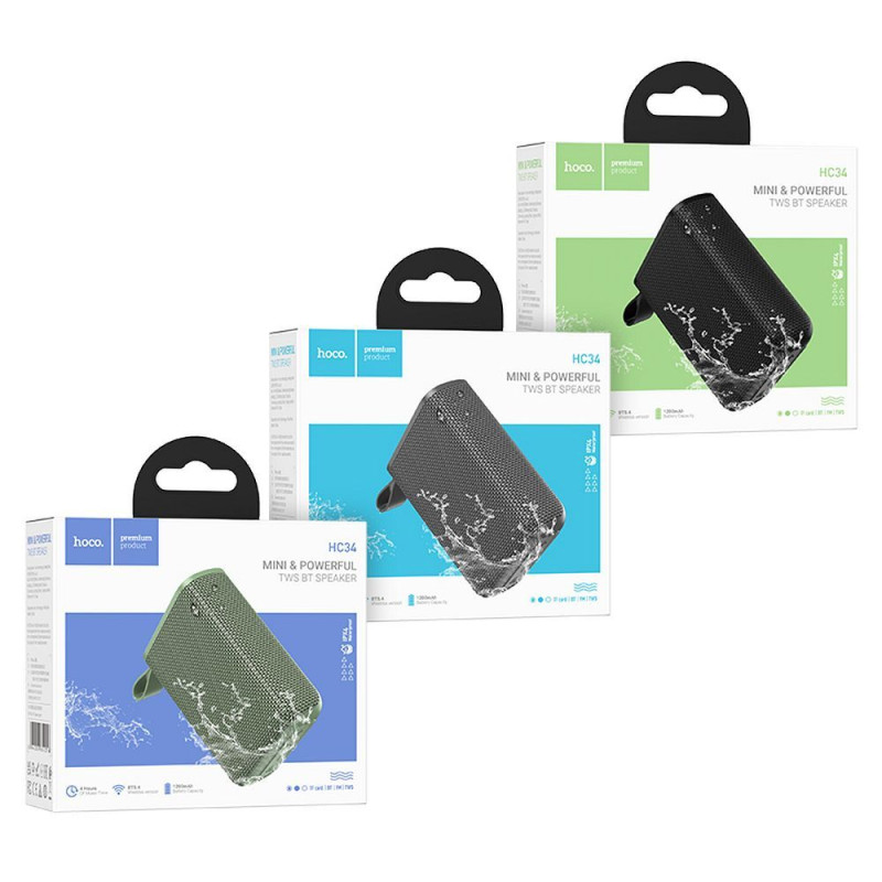 Bezdrátový reproduktor Hoco HC34 pro smartphone a Bluetooth zařízení - zelená