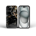 Kryt Forcell F-PROTECT Mirage iPhone 16 PLUS - black marble