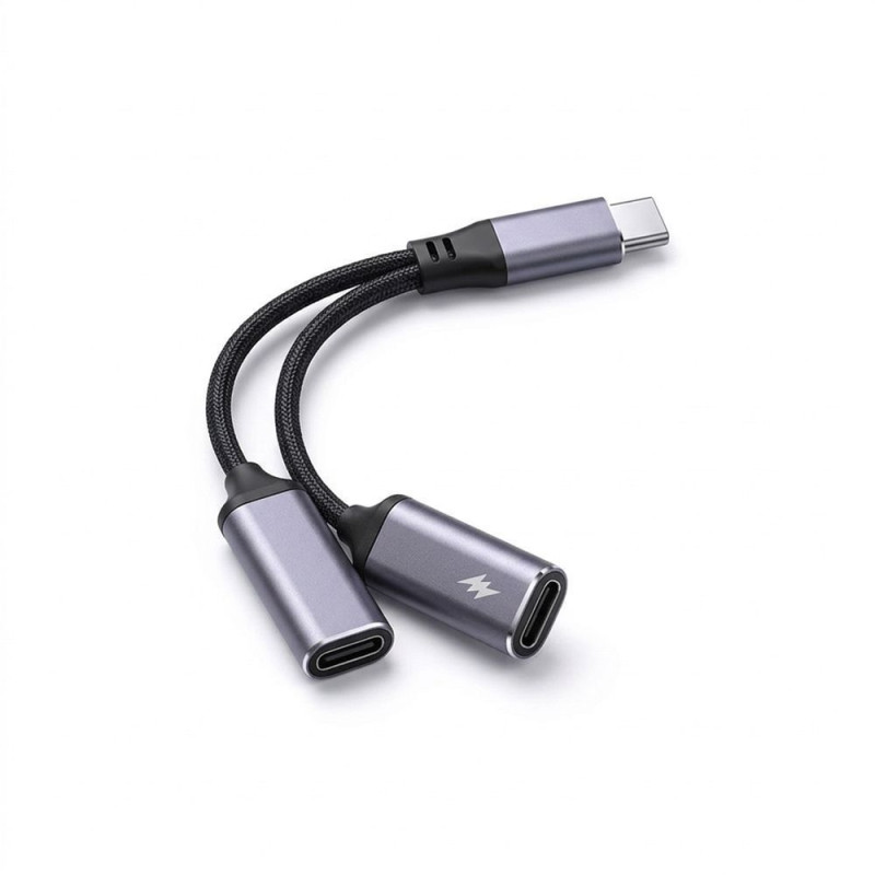 Nabíječka Blue Star USB-C 2v1 pro chytré telefony - modrá/černá