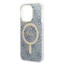 Set GUESS pro iPhone 14 Pro MagSafe - zlatá/modrá