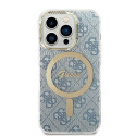 Set GUESS pro iPhone 14 Pro MagSafe - zlatá/modrá
