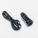 Nabíječka do auta Blue Star USB-C + USB-A 25W - černá