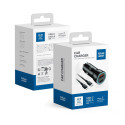 Nabíječka do auta Blue Star USB-C + USB-A 25W - černá