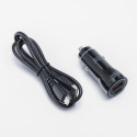 Nabíječka do auta Blue Star USB-C + USB-A 25W - černá