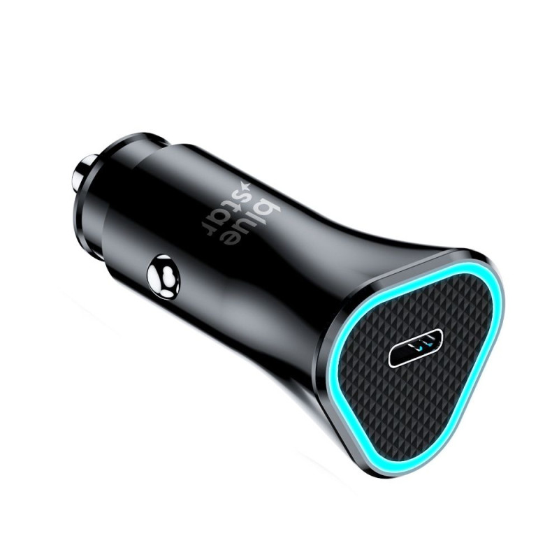 Nabíječka do auta Blue Star CC391-1C pro USB-C zařízení - černá
