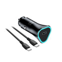 Nabíječka do auta Blue Star USB-C 20W PD QC3.0 - černá