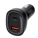 Nabíječka do auta Blue Star 3A 63W USB-C + USB-A černá