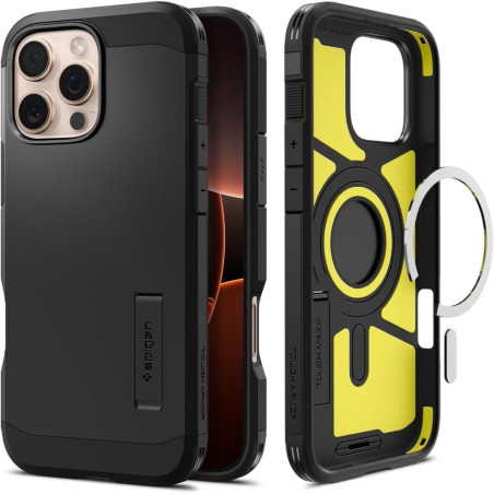 Spigen Tough Armor MagSafe pouzdro se stojánkem pro iPhone 16 Pro – černé