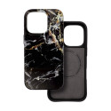 Kryt Forcell F-PROTECT Mirage iPhone 16 Pro – black marble