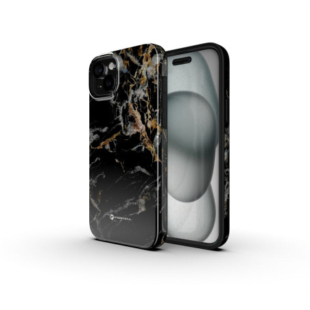 Kryt Forcell F-PROTECT Mirage pro iPhone 16 - black marble