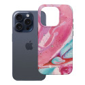 Kryt Forcell F-PROTECT MIRAGE iPhone 15 Pro - pink marble