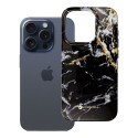 Kryt Forcell F-PROTECT Mirage iPhone 15 Pro - black marble