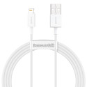 BASEUS CALYS-B02 Superior datový a nabíjecí kabel USB/Lightning 12W, 1,5m, bílý