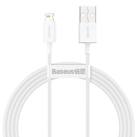 BASEUS CALYS-B02 Superior datový a nabíjecí kabel USB/Lightning 12W, 1,5m, bílý