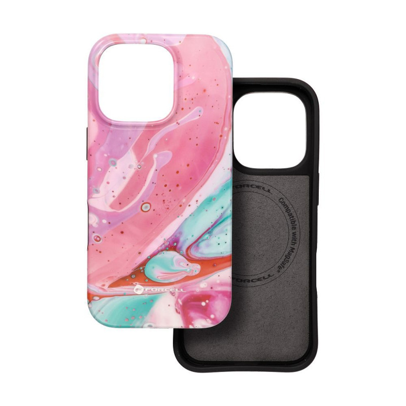Kryt Forcell F-PROTECT Mirage pro iPhone 15 PRO MAX - pink marble