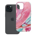 Kryt Forcell F-PROTECT Mirage iPhone 15 pink marble