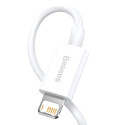 BASEUS CALYS-B02 Superior datový a nabíjecí kabel USB/Lightning 12W, 1,5m, bílý