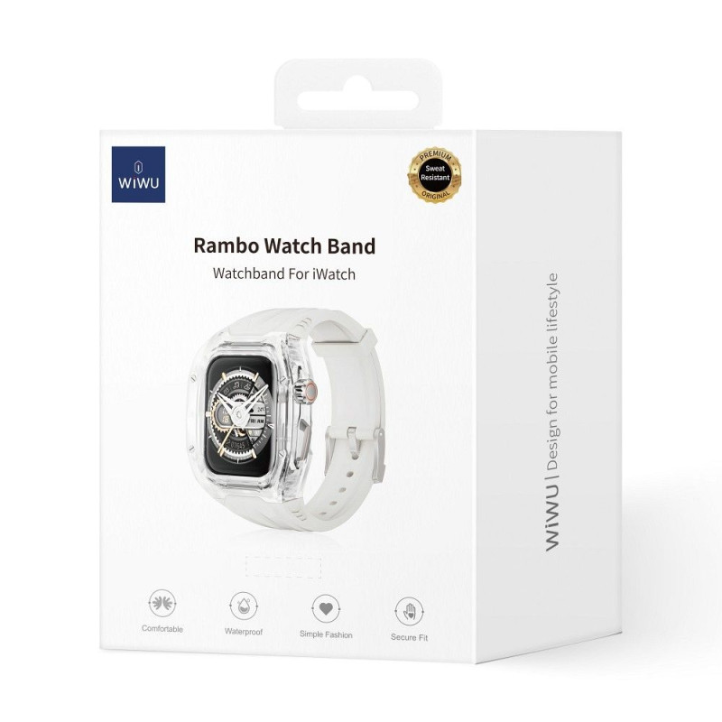Řemínek WiWU Wi-WB013 pro Apple Watch 42/44/45mm - bílá