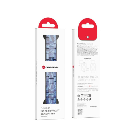 Řemínek Forcell F-Design FA04 pro Apple Watch – modrá