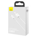 BASEUS CALYS-B02 Superior datový a nabíjecí kabel USB/Lightning 12W, 1,5m, bílý