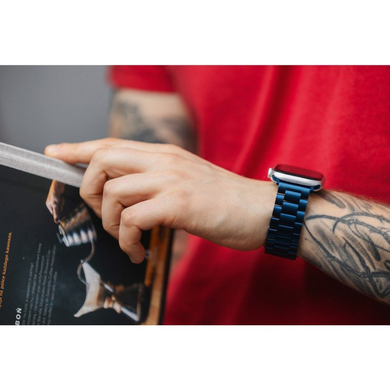 Řemínek Forcell F-DESIGN FA10 42 / 44 / 45 / 49 mm pro Apple Watch - modrá
