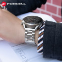 Řemínek Forcell F-Design FS06 22 mm pro Samsung Galaxy Watch - stříbrná