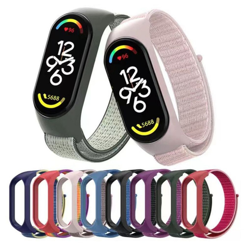 Řemínek nylon pro XIAOMI Mi Band 5 / 6 / 7 - černý