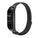 Řemínek nylon pro Xiaomi Mi Band 5/6/7 – černý
