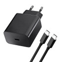 Nabíječka Blue Star TFB-TC-20W 20W PD QC3.0 USB-C - černá