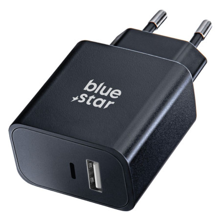 Nabíječka Blue Star TFB-TC-25WPD USB-C + USB-A pro mobilní zařízení - černá