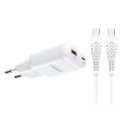 Nabíječka Veger TR121 45W USB-A + USB-C PD 100W kabel - bílá