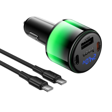 Nabíječka do auta Hoco Z69A 3× port USB-C/USB-A - černá