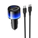 Nabíječka do auta Hoco Z69A 3× port USB-C/USB-A - černá