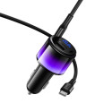 Nabíječka do auta Hoco Z69A 3× port USB-C/USB-A - černá