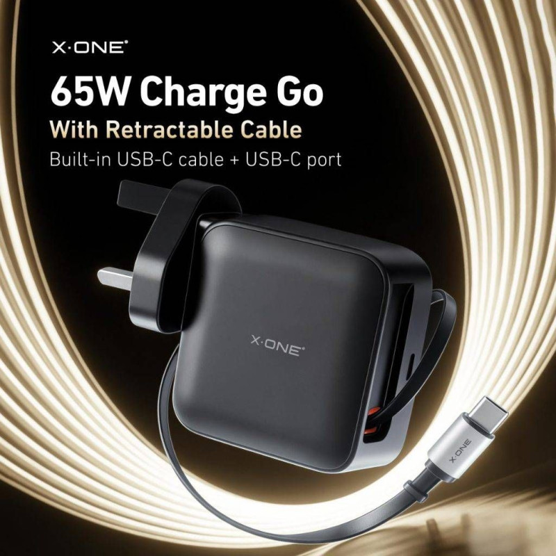 Nabíječka X-ONE CHARGEGO GaN 65W pro nabíjení zařízení - černá