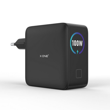 Nabíječka X-One CHARGEGO GaN s LCD 100W 2× USB-C - černá