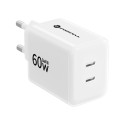 Nabíječka Forcell F-ENERGY GaN III 60W 2×USB-C - bílá