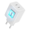 Nabíječka Forcell F-ENERGY GaN III 60W 2×USB-C - bílá