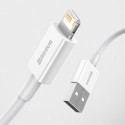BASEUS CALYS-B02 Superior datový a nabíjecí kabel USB/Lightning 12W, 1,5m, bílý