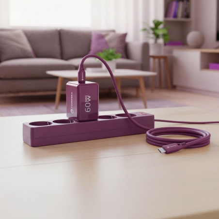 Forcell F-ENERGY GaN III 60W (2x USB-C) burgund