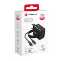 Nabíječka Forcell F-ENERGY GaN III 60W 2×USB-C – černá