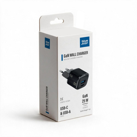 Nabíječka Blue Star Nano GaN 25W VT-331 černá