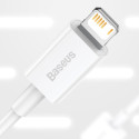 BASEUS CALYS-B02 Superior datový a nabíjecí kabel USB/Lightning 12W, 1,5m, bílý