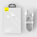 BASEUS CALYS-B02 Superior datový a nabíjecí kabel USB/Lightning 12W, 1,5m, bílý