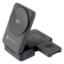 Forcell F-ENERGY FLEX PRO 3v1 nabíječka Qi2 MagSafe - stříbrná