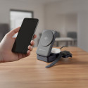 Forcell F-ENERGY FLEX PRO 3v1 nabíječka Qi2 MagSafe - stříbrná