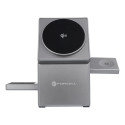 Forcell F-ENERGY 3v1 Qi2/MagSafe nabíječka – stříbrná