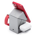 Forcell F-ENERGY 3v1 Qi2/MagSafe nabíječka – stříbrná