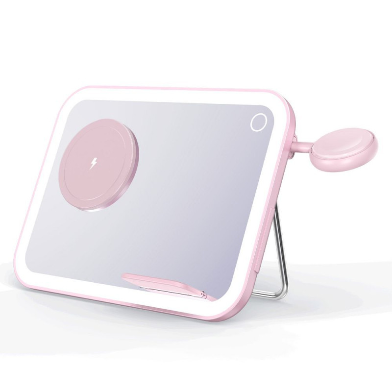 Nabíječka FORCELL F-ENERGY Mag Mirror 3 v 1 pro MagSafe - růžová (pink)
