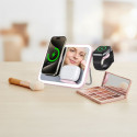 FORCELL F-ENERGY Mag Mirror 3v1 MagSafe nabíječka - růžová